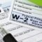 w-2 and 1040 tax forms